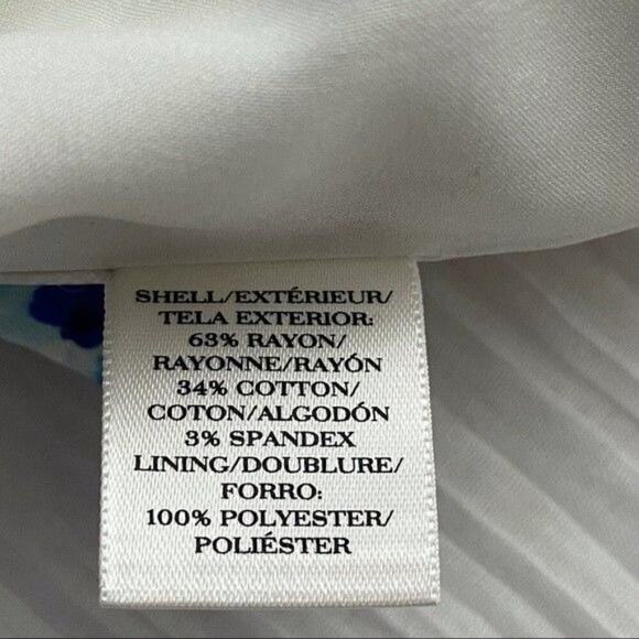 Ann Taylor Watercolor Pencil Skirt | Pastel Blue Green | Size 2 - Picture 7 of 8